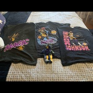 Vintage Magic Johnson Laker Shirts with Magic#32 bear.